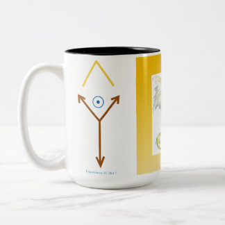 Vit påskyndad drakemugg Två-Tonad mugg