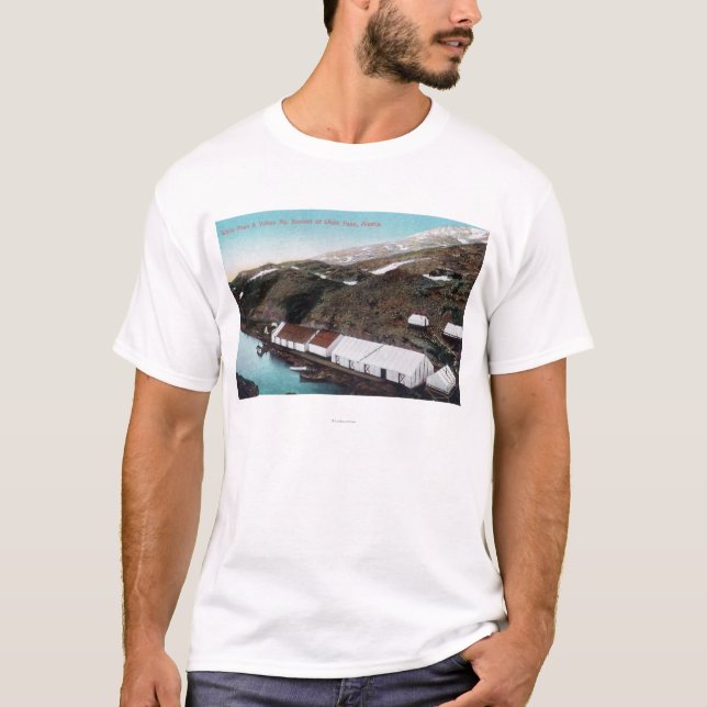 Vit passerar & det Yukon järnvägtåg T Shirt (Framsida)