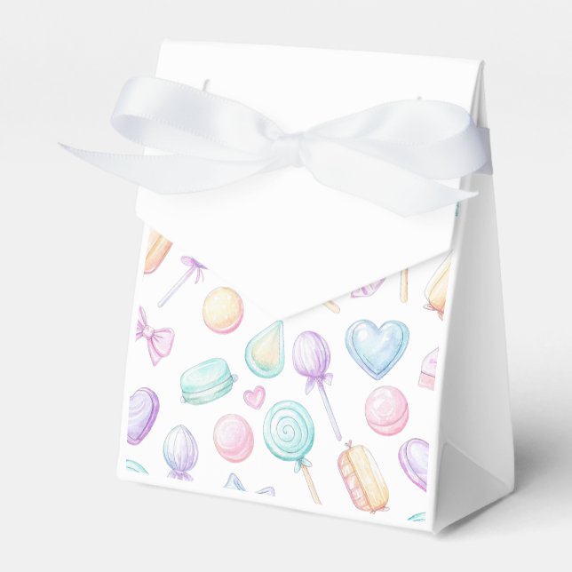 "Vit Pastell Ballong och Hjärtformad Förvaringslåd Presentaskar (Framsidan Sidan)