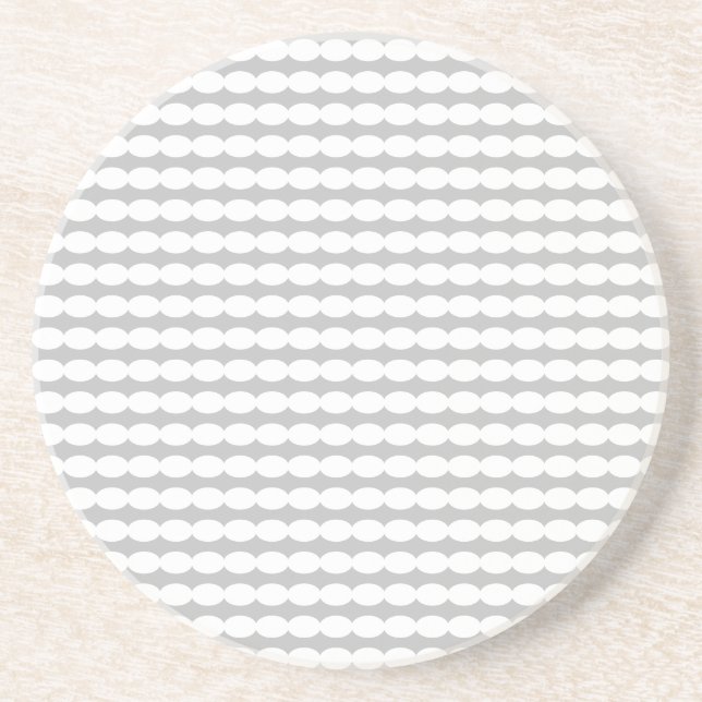 Vit Pearl Mönster Grått Grått Snyggt Modern Cute Underlägg (Framsidan)