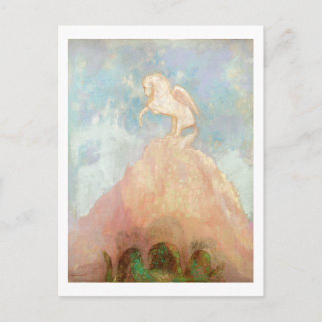 Vit Pegasus, c.1908 (olja på kanfas) Vykort (Framsida)