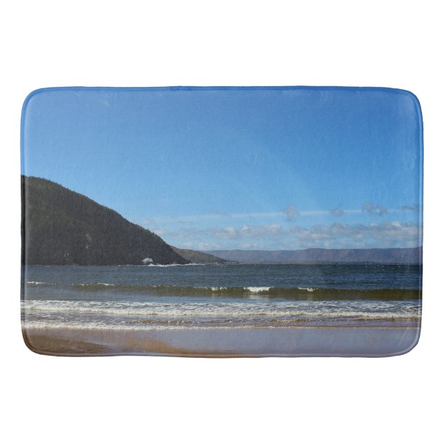Vit pekar stranden badrumsmatta (Framsidan)