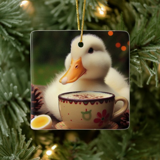 Vit Pekingkristalland Julgransprydnad Keramik (Träd)