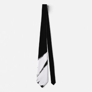 Vit penselmodern svart bakgrund slips