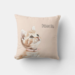 Vit Pers Pekannkatt Kudde