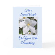 Vit personlig blomster 20-års bröllopsdag