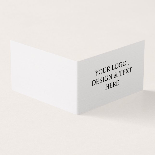 Vit Personlig Din Logotyp & Text Här  Kort (Utsida)