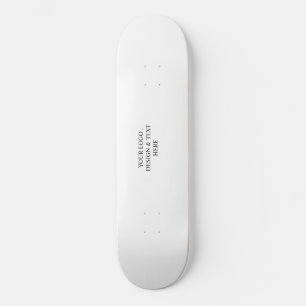 Vit Personlig – Din Logotyp & Text Här Mini Skateboard Bräda 18,5 Cm