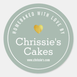 vit personlig för grönt i hemmet runt klistermärke