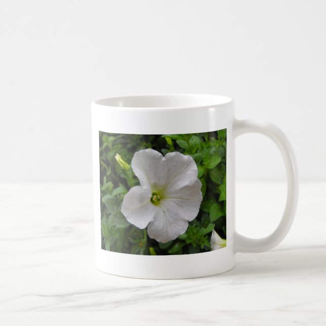 vit petunia blomma kaffemugg (Höger)