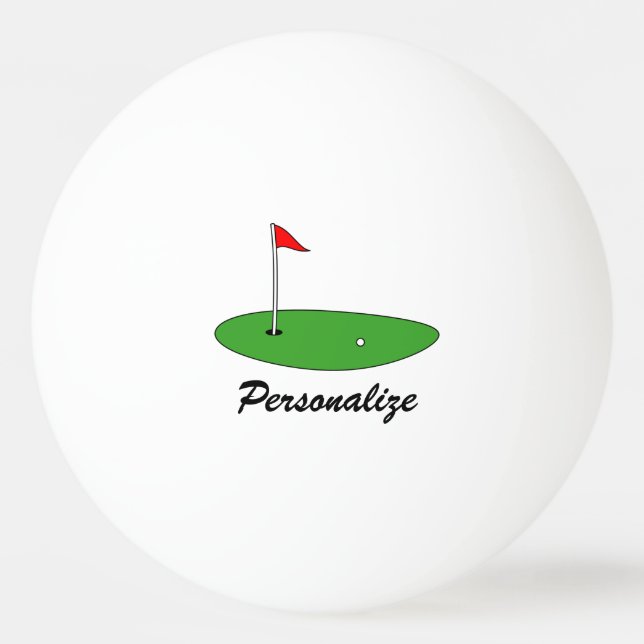 Vit pingisboll för golfspelare (Framsidan)