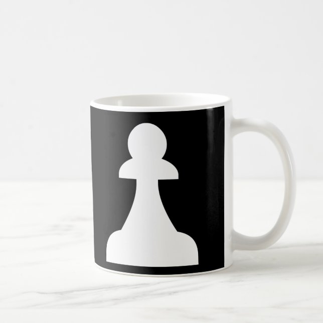 Vit pjäs (1/8) kaffemugg (Höger)
