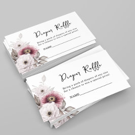 Vit plommonfärgad Blommigt, hårfärgning, babystöve Tilläggskort