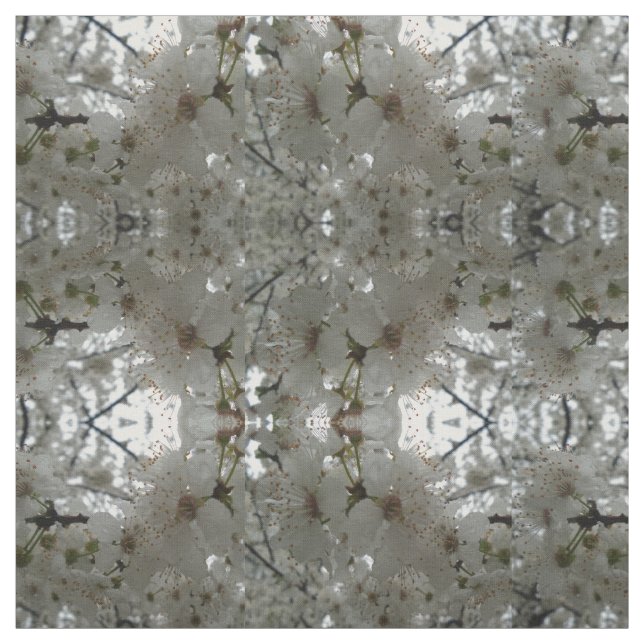 Vit plommonfolie tyg (Provkarta)