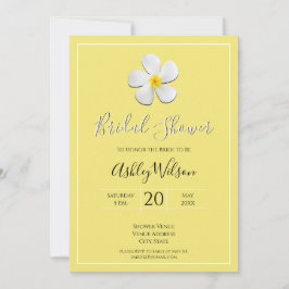 Vit plumeriafärg på Gult, Möhippa Inbjudningar