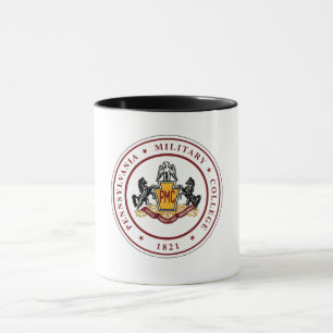+ Vit PMC SEAL Mugg med svart trim -11 eller 15 oz