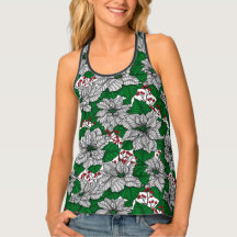 Vit poinsettia, Jul mönster