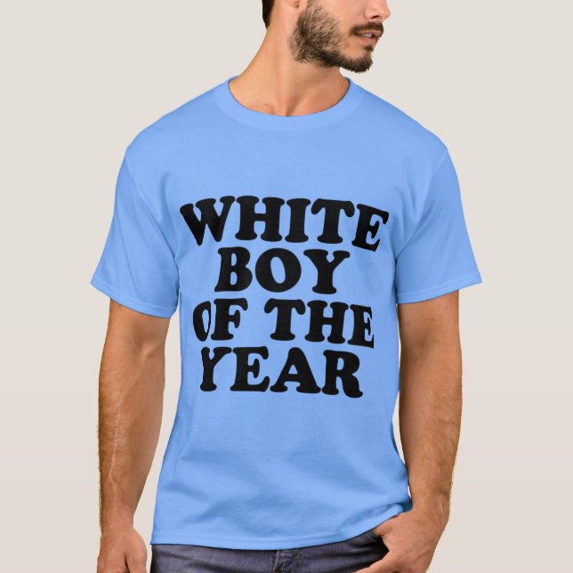 Vit pojke årets Ofhe T Shirt (Framsida)