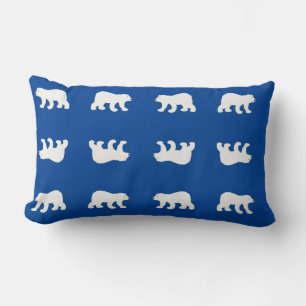 Vit Polar Bear Mönster Lumbarkudde