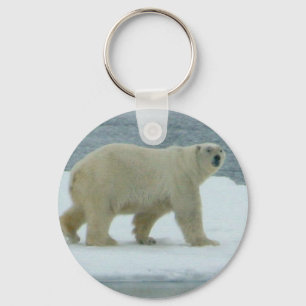 Vit Polar Bear Nyckelring