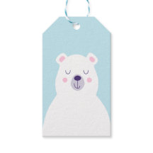 Vit polar med grafik, klockor vinter