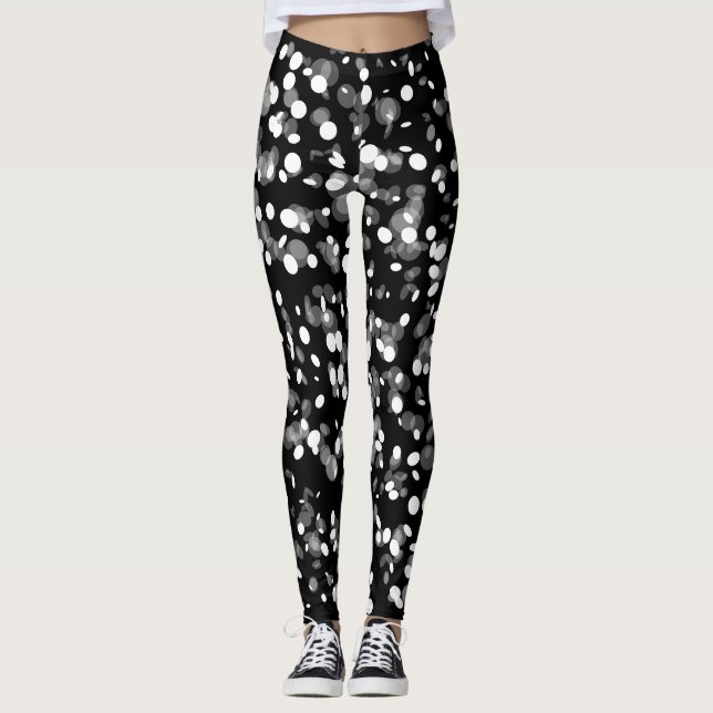 vit polka dots leggings (Framsida)