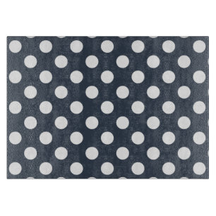 Vit polka dots på blått grått