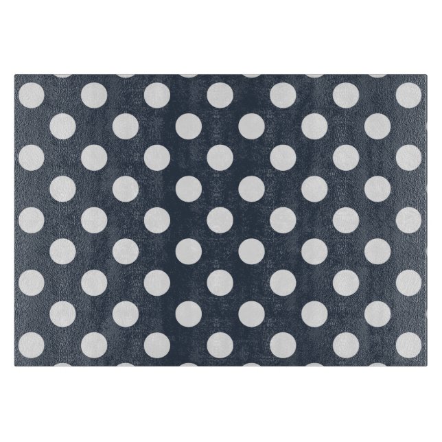 Vit polka dots på blått grått (Framsidan)