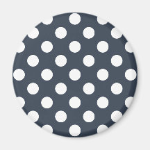 Vit polka dots på blått grått