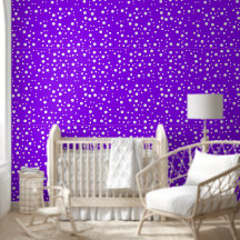 Vit Polka dots på Bright Electric Violet