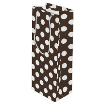 Vit polka dots på brunt