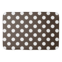 Vit polka dots på brunt