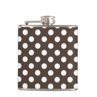 Vit polka dots på brunt