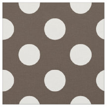 Vit polka dots på brunt
