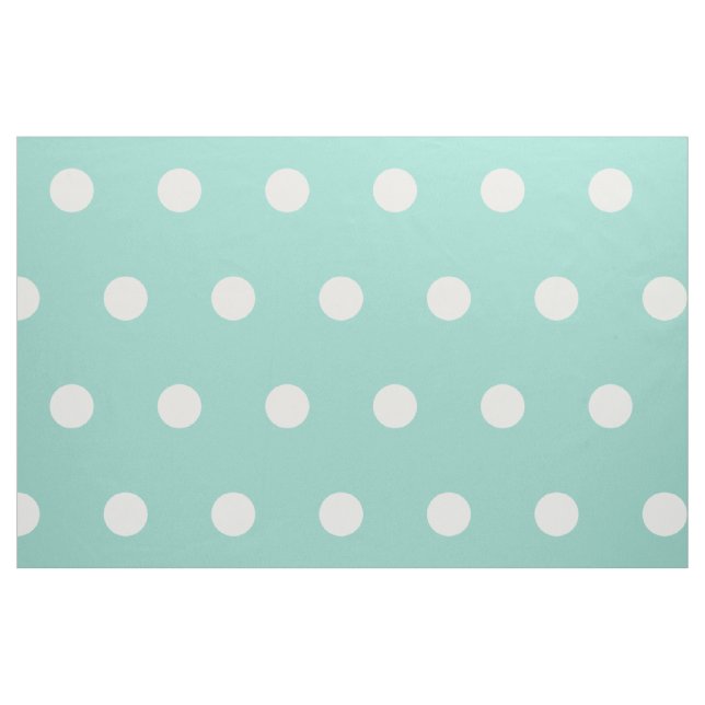 Vit Polka dots på Coola Aqua Tyg (Fat Quarter)