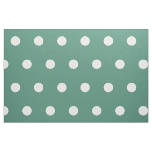 Vit Polka dots på djuphavsskalan Tyg