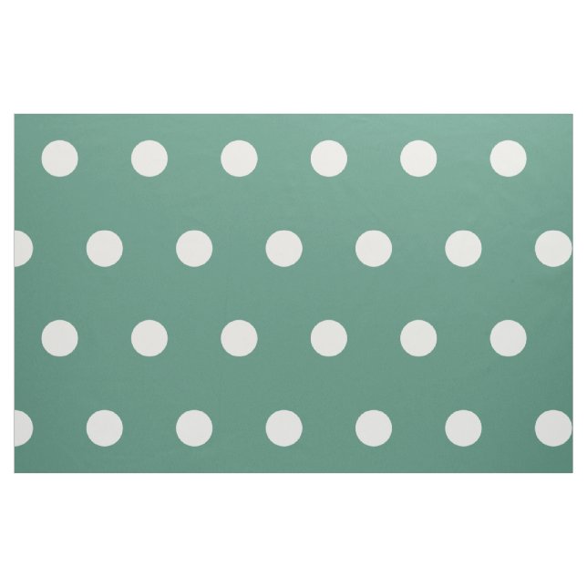 Vit Polka dots på djuphavsskalan Tyg (Fat Quarter)