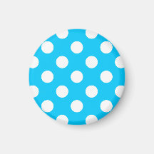 Vit polka dots på elblått