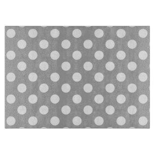 Vit polka dots på grått