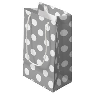 Vit polka dots på grått