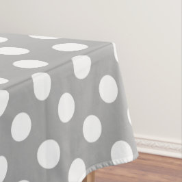 Vit polka dots på grått