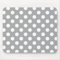 Vit polka dots på grått