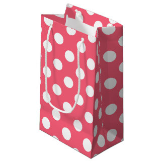 Vit polka dots på korall