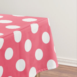 Vit polka dots på korall