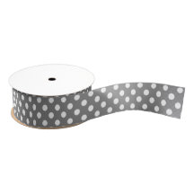 Vit Polka dots på Medium Grått