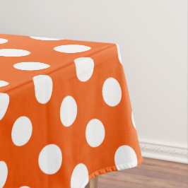 Vit polka dots på orange