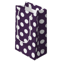 Vit polka dots på plommons lila