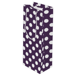 Vit polka dots på plommons lila