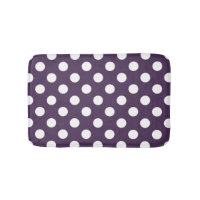 Vit polka dots på plommons lila
