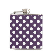 Vit polka dots på plommons lila